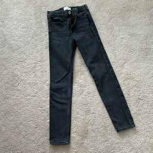 Abercrombie kids high rise jean leggings, faded black, size 9/10